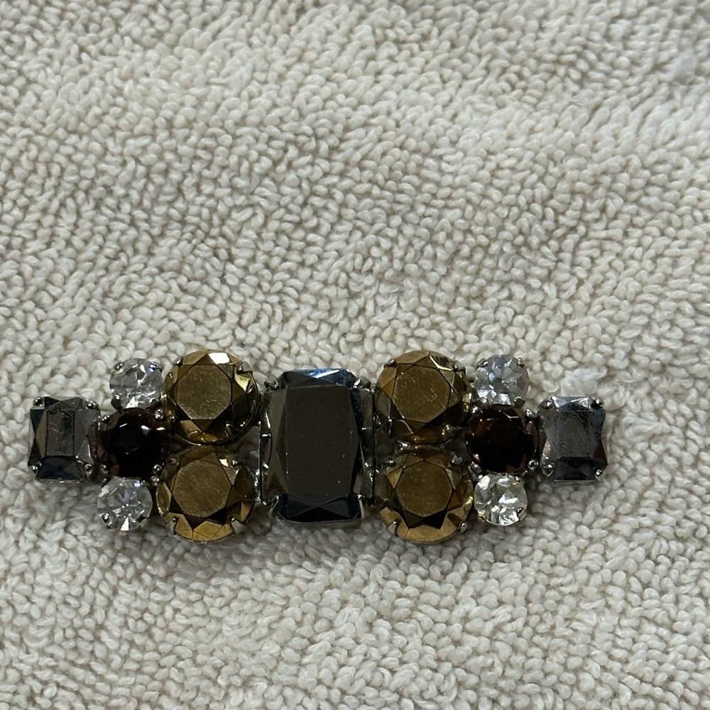 Schreiner vintage pin signed smoky quartz